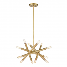 ZEEV Lighting CD10386-12-AGB - 12-Light 14" Adjustable Aged Brass Sputnik Chandelier