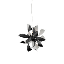 ZEEV Lighting P30115-6-MBK+MW - 6-Light Decorative Floral Windmill Matte Black Pendant Light