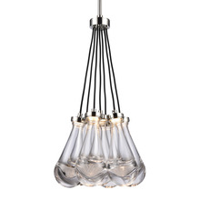 ZEEV Lighting PC10915-LED-7-PN - Vaso 17" Water Drop LED 7-Light Cluster Multi-Pendant in Polished Nickel