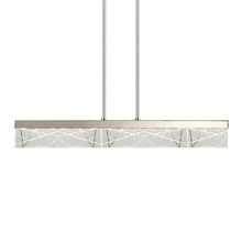 ZEEV Lighting PL11503-LED-43-PN - LED 3CCT 43" Thick Engraved Crystals Polished Nickel Linear Pendant