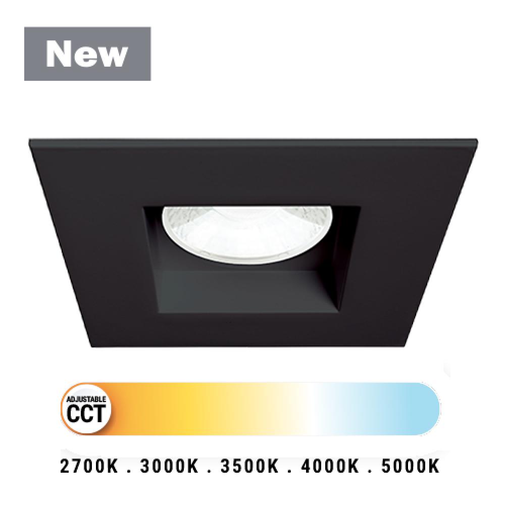 3.5 Inch Square Fixed Downlight in Black