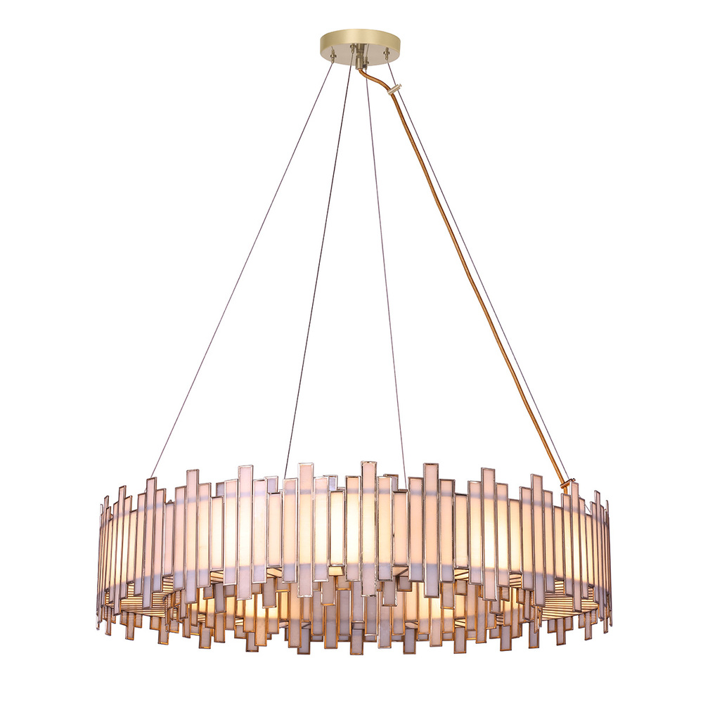 Birla 12 Light Chandelier in Brass