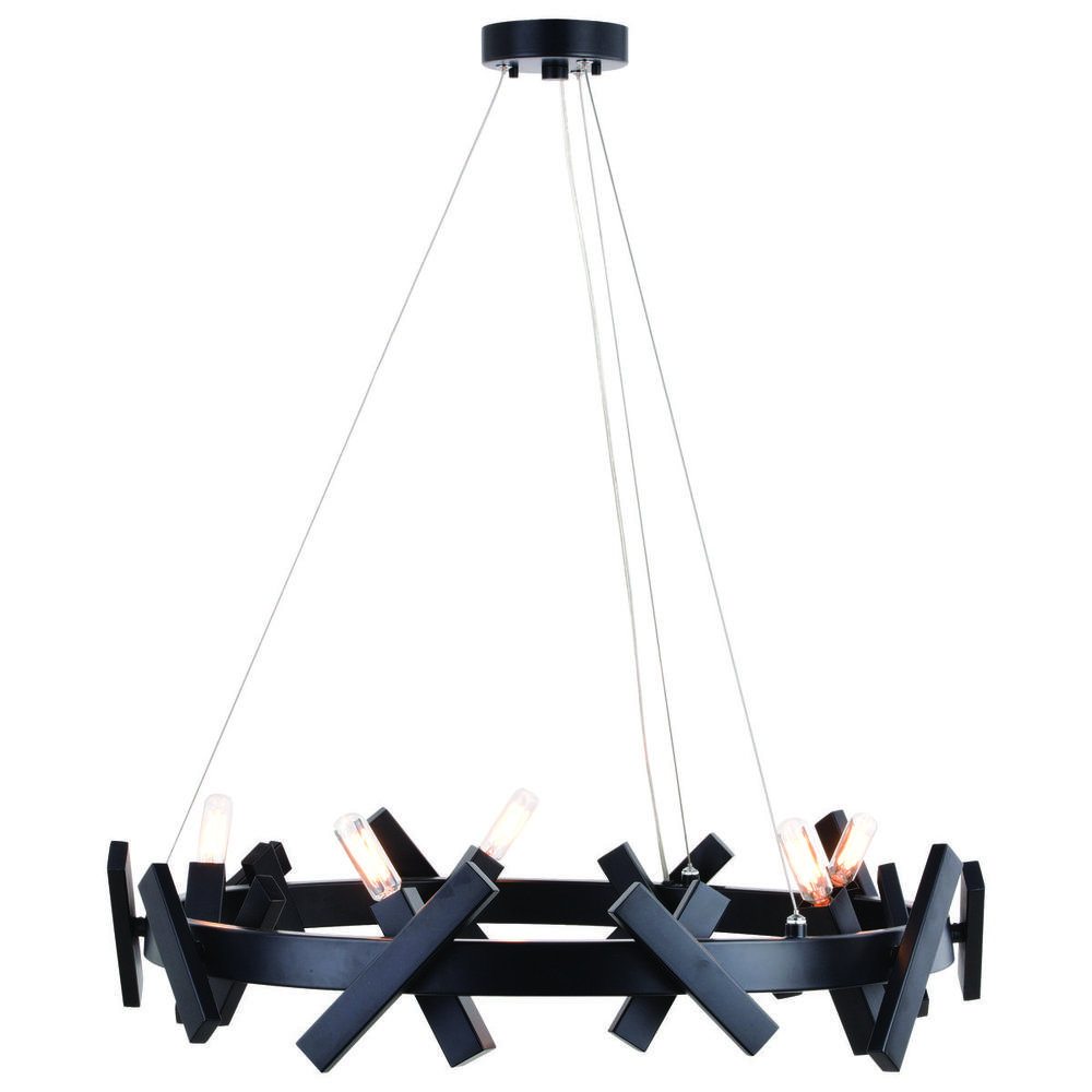 Wells 5 Light 28-in. Chandelier Matte Black