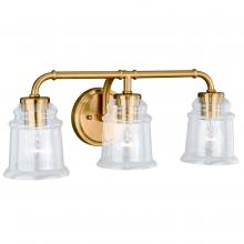 Vaxcel International W0264 - Toledo 3L Vanity Natural Brass