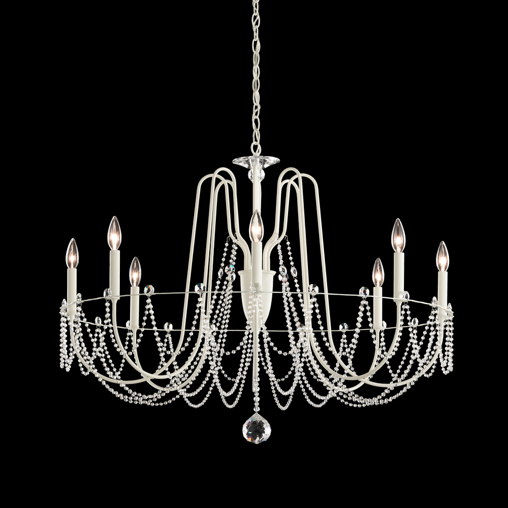 Esmery 8 Light 120V Chandelier in Ferro Black with Optic Crystal