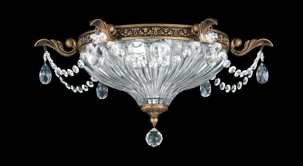 Milano 2 Light 120V Flush Mount in Heirloom Bronze with Radiance Crystal