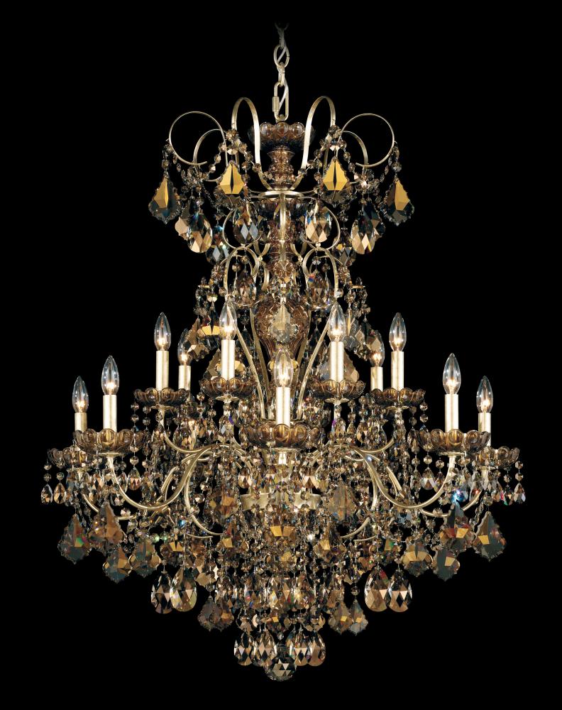 New Orleans 14 Light 120V Chandelier in Polished Silver with Heritage Handcut Crystal