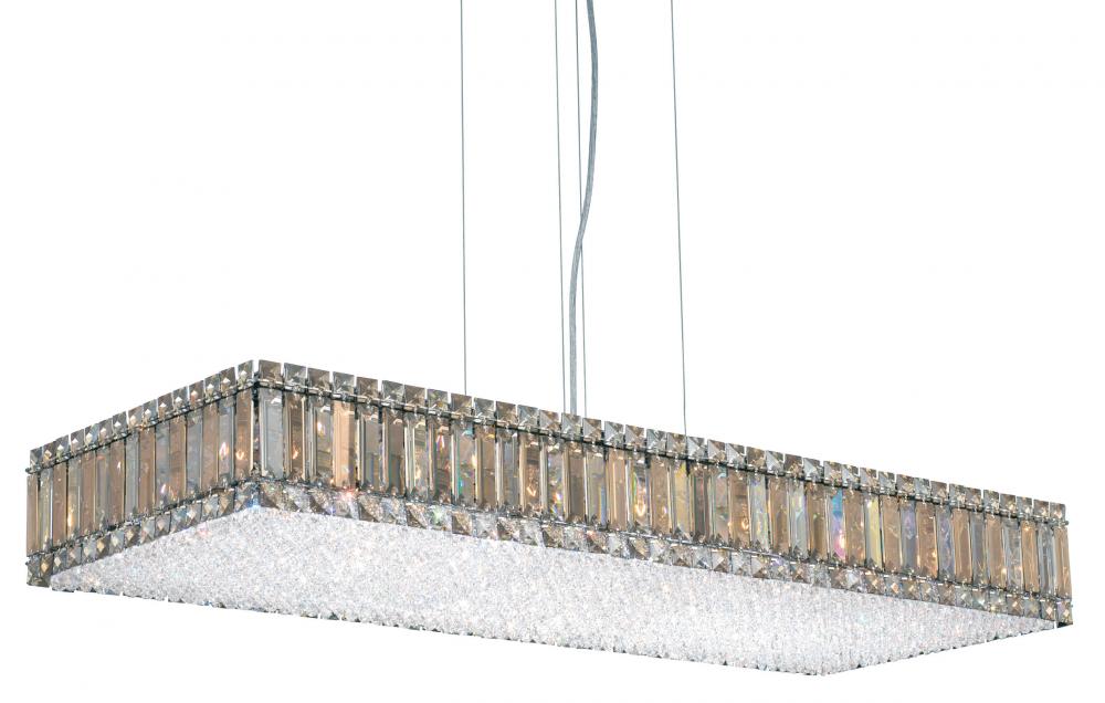 Quantum 23 Light 120V Pendant in Polished Stainless Steel with Optic Crystal