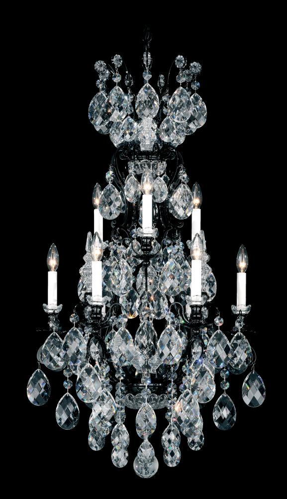 Renaissance 10 Light 120V Chandelier in Heirloom Bronze with Clear Heritage Handcut Crystal