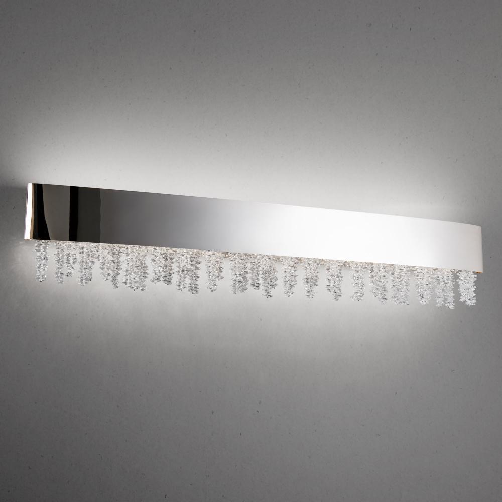 Soleil 37IN LED 3000K/3500K/4000K 120V-277V Bath Vanity & Wall Light in Black with Optic Crystal