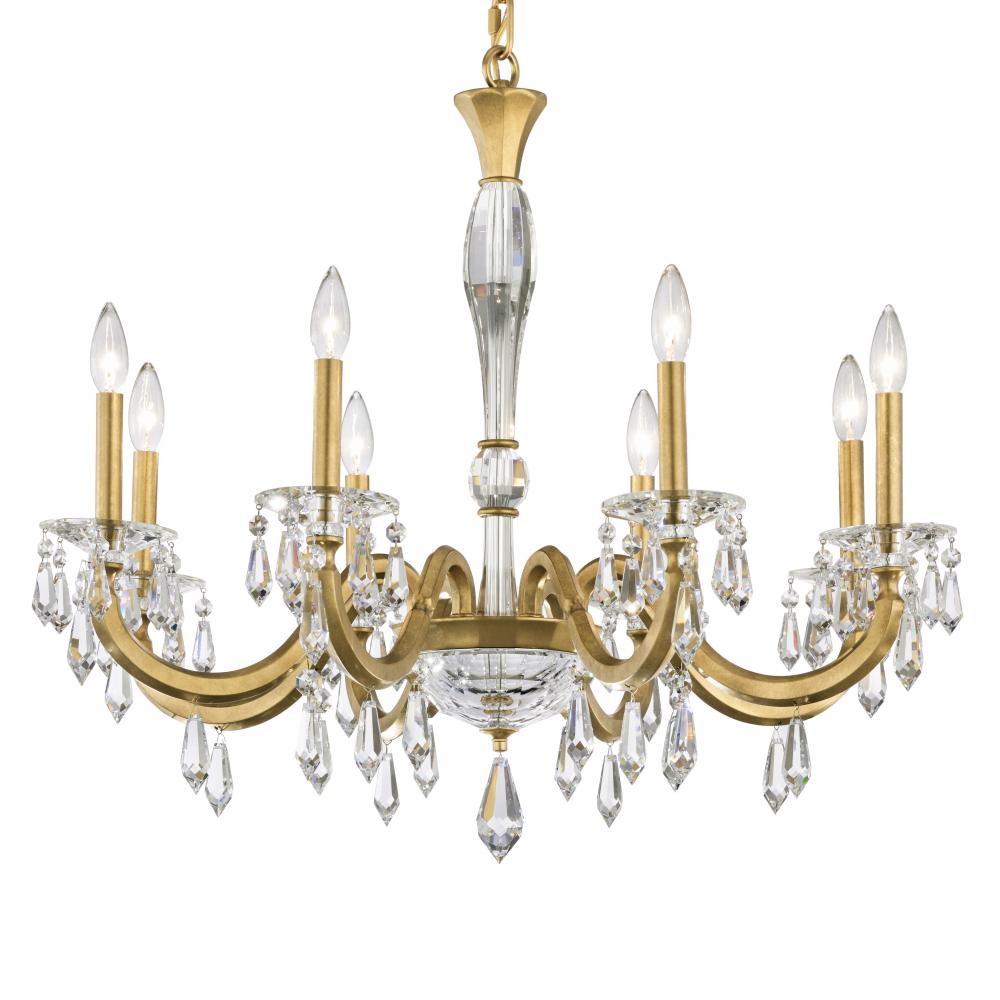 Napoli 8 Light 120V Chandelier in Black with Radiance Crystal