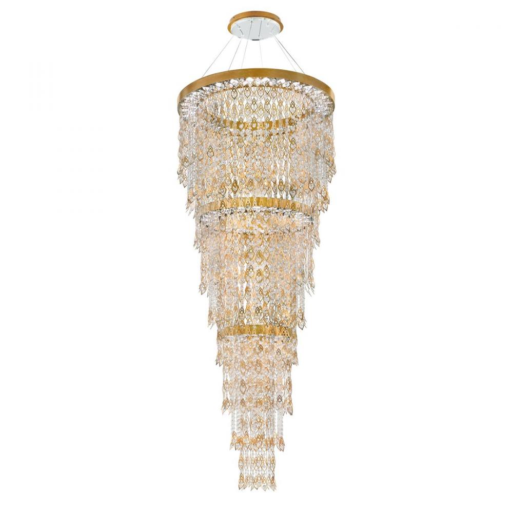 Pavona 36 120-277V Pendant in Tourmaline with Radiance Crystal