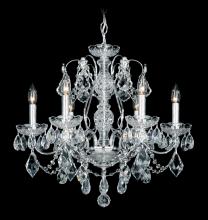 Schonbek 1870 1705-23 - Century 6 Light 120V Chandelier in Etruscan Gold with Heritage Handcut Crystal