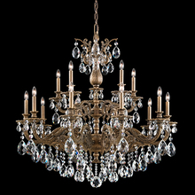 Schonbek 1870 5685-76H - Milano 15 Light 120V Chandelier in Heirloom Bronze with Heritage Handcut Crystal