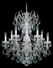 Schonbek 1870 3657-48H - New Orleans 10 Light 120V Chandelier in Antique Silver with Heritage Handcut Crystal