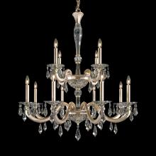 Schonbek 1870 S7612N-22R - Napoli 12 Light 120V Chandelier in Heirloom Gold with Radiance Crystal