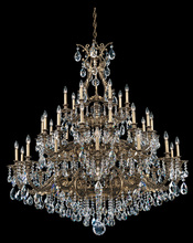 Schonbek 1870 6967-48H - Sophia 35 Light 120V Chandelier in Antique Silver with Heritage Handcut Crystal