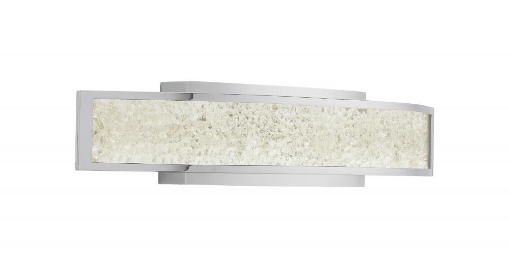 Crushed Ice™ 24.25" 1 Light Vanity Light w/ Down Light Chrome