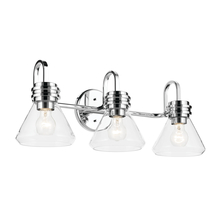 Kichler 55155CHCLR - Farum 26" 3-Light Vanity Light with Clear Glass in Chrome