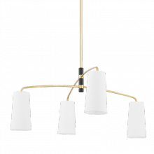 Mitzi by Hudson Valley Lighting H612804-AGB/SBK - Evelyn Chandelier