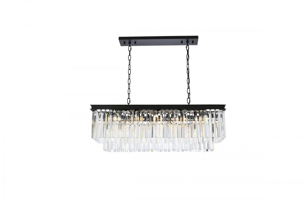 Sydney 12 Light Matte Black Chandelier Clear Royal Cut Crystal