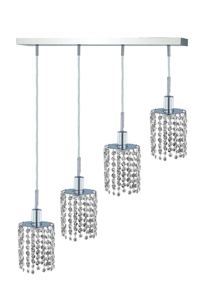 Mini 4 light Chrome Pendant