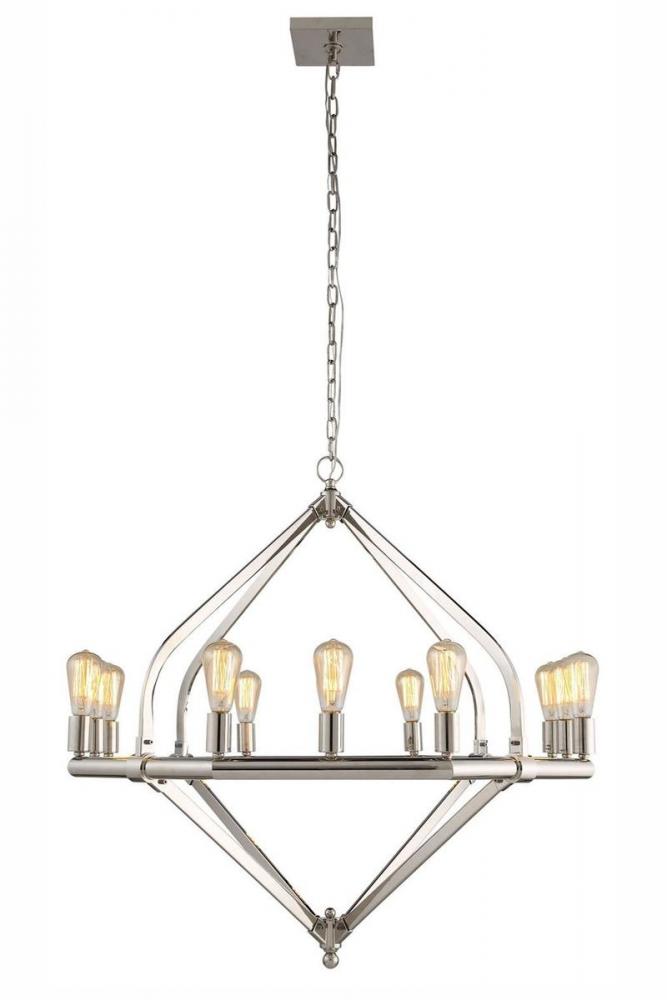 Illumina 12 Light Polished Nickel Pendant