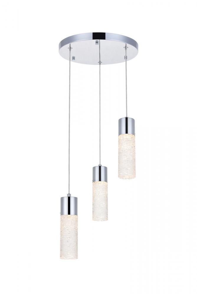 Constellation 3 Light Chrome LED Pendant