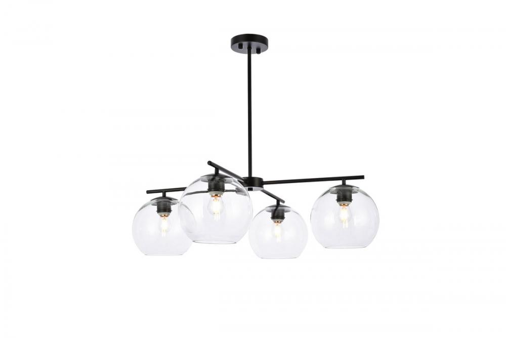 Opus 4 lights black pendant