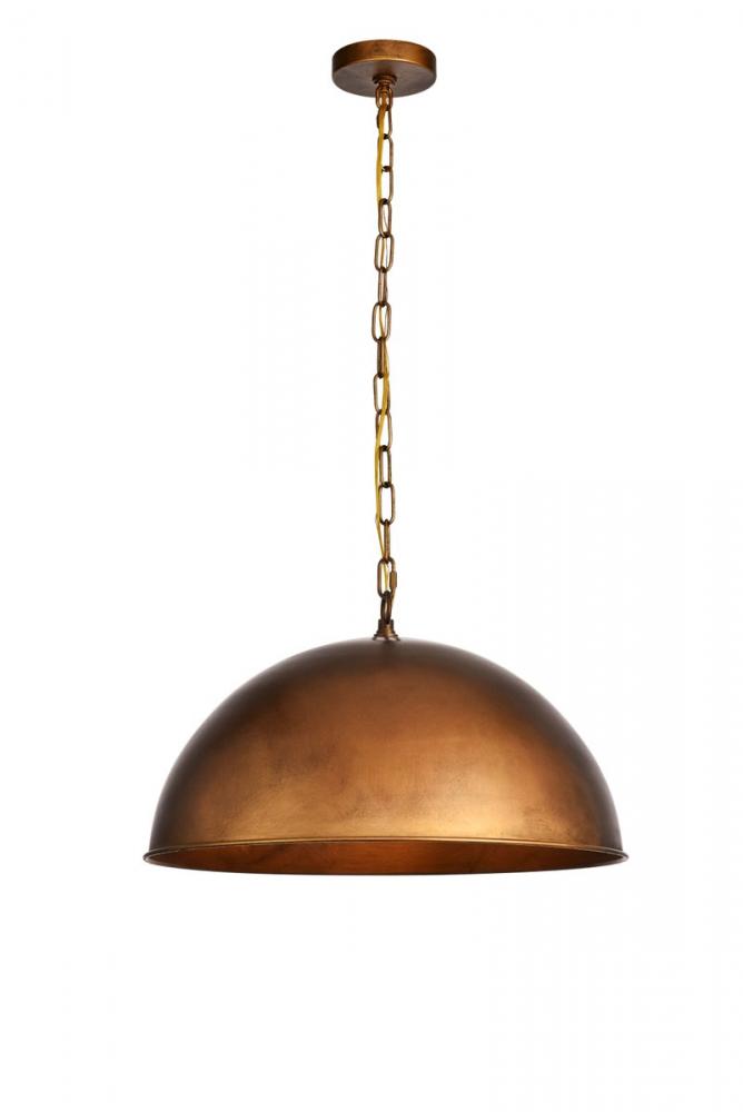 Merce Collection Pendant D20 H12.75 Lt:1 Manual Brass Finish