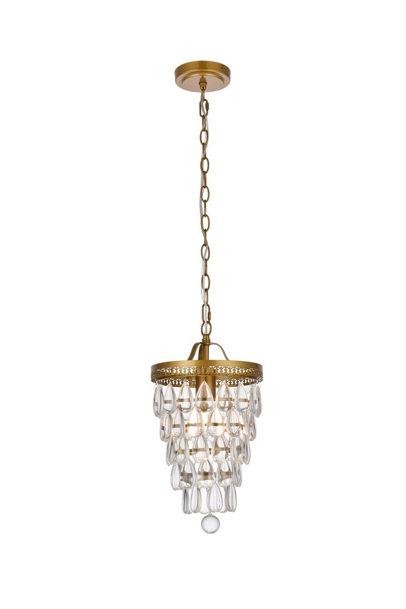 Reese 9 inch pendant in brass