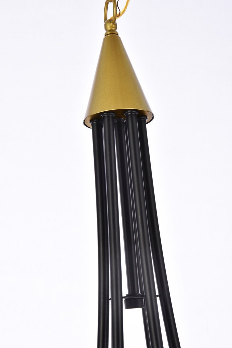 Cohen 42 inch pendant in black and brass