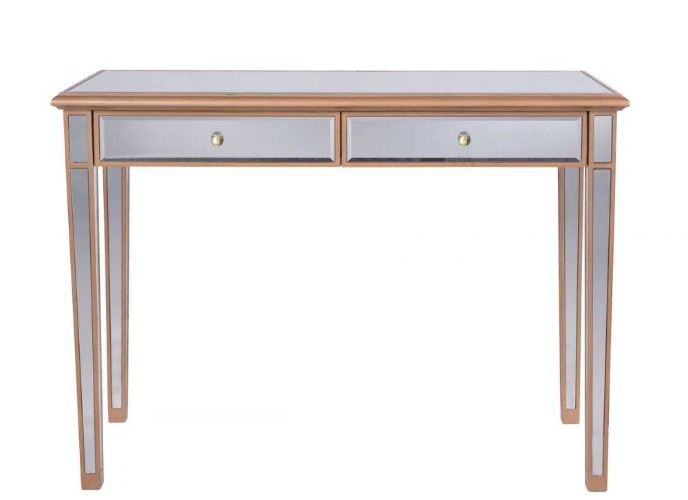 2 Drawers Dressing table 42 in. x 18 in. x 31 in. in Gold paint