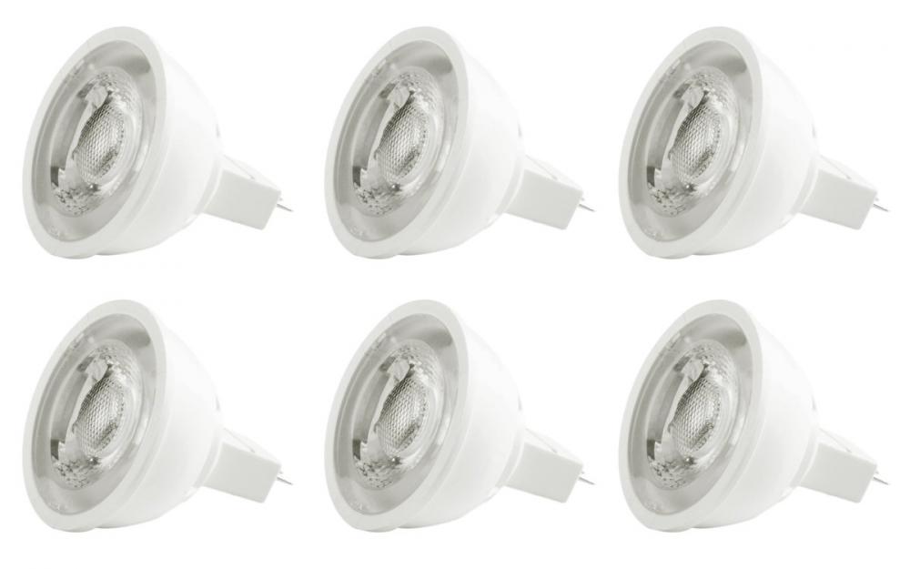 LED Mr16 Light Bulb Gu5.3 6.5w 12v Lm500 3000k Dim 40 Degree, CRI80, ETL, 25000hrs