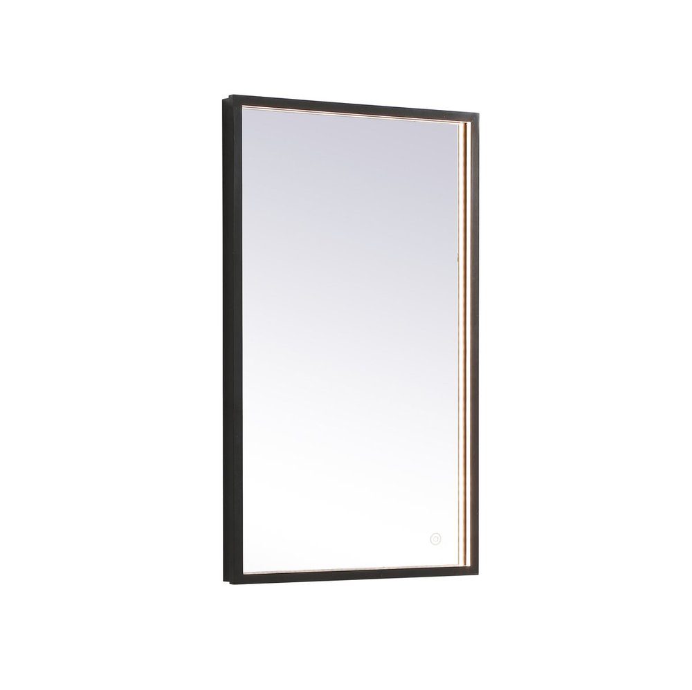 Pier 45 inch LED mirror with adjustable color temperature 3000K/4200K/6400K in black