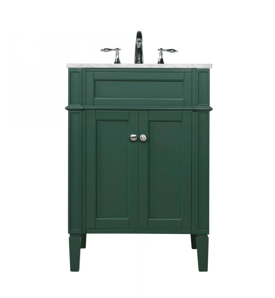 24 inch Single bathroom vanity in green