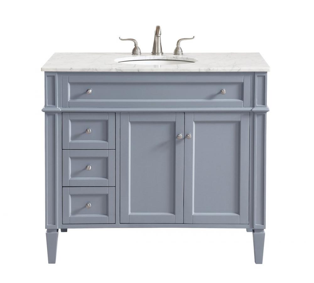 40 In. Single Bathroom Vanity Set In Grey