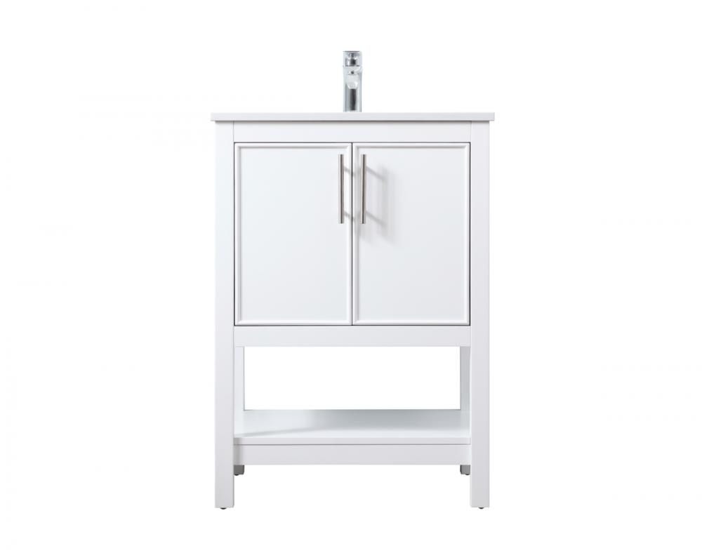 Vanity Cabinet 2Dr W24''xD19''xH34" White