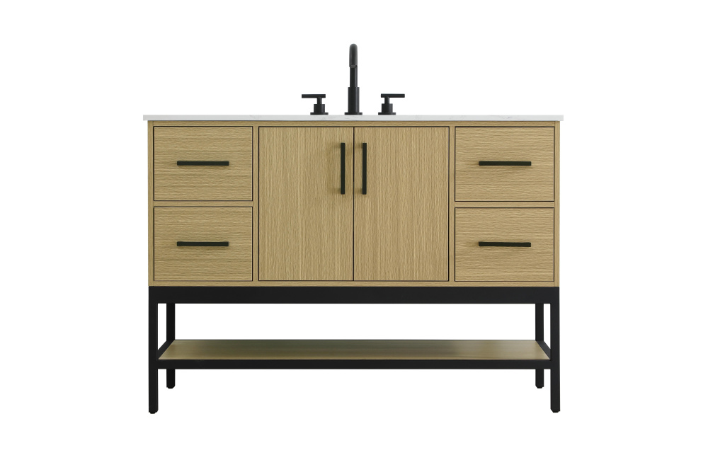 Vanity Cabinet 2Dr4Dw 48"x22"x34" Honey Brown