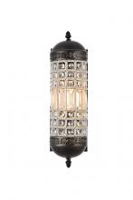 Elegant 1205W5DB/RC - Olivia 1 Light Dark Bronze Wall Sconce Clear Royal Cut Crystal