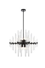 Elegant 2502D27BK - Sienna 27 Inch Crystal Rod Pendant in Black