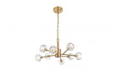 Elegant 3509D24G - Graham 8 Light Pendant in Gold