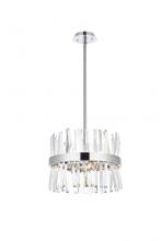 Elegant 6200D16C - Serephina 16 Inch Crystal Round Pendant Light in Chrome