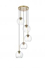 Elegant LD2226SG - Baxter 18 inch Pendant Clear Shade in Satin Gold