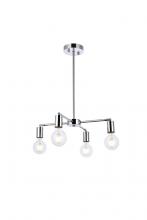 Elegant LD2339C - Cairo 4 Lights Chrome Pendant