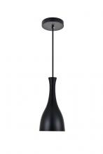 Elegant LD2407BK - Aiken 1 Light Black Pendant