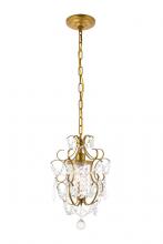 Elegant LD5017D11BR - Kirin 1 Light Brass Pendant