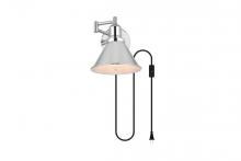 Elegant LD7331W7CH - Jair 1 Light Chrome Swing Arm Plug in Wall Sconce