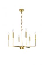 Elegant LD740D26BRA - Willa 26 Inch Pendant Light in Brass