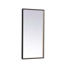 Elegant MRE6048BK - Pier 48 inch LED mirror with adjustable color temperature 3000K/4200K/6400K in black